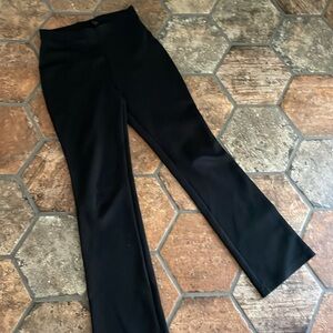 Vintage Express black flair spandex slacks pull on stretchy athleisure style